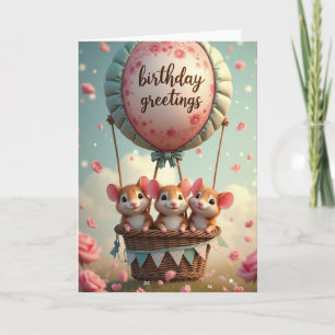 Pastel Rose Birthday Card