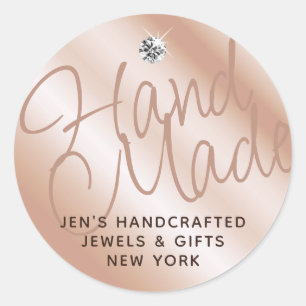 Pastel Rose Coral Shimmery Sparkle Handmade Tags 