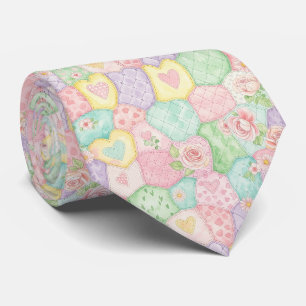 Pastel Rose Garden Pattern Tie