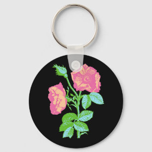 Pastel Rose Key Ring