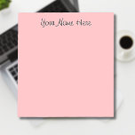 Pastel Rose Unique Personalised Teacher Gifts Notepad<br><div class="desc">Pastel Rose Green Simple,  Unique,  Clean Personalised Notepad. Casual Handwriting Text. Notepad Template. Add your first name,  last name,  initial letters. Personalise for your custom use. Click on the "Customise It" button to change te background colour,  font styles and font colour.</div>