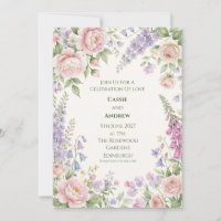 Pastel Rose Wisteria English Garden Wedding