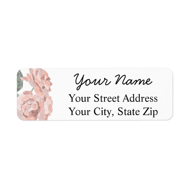Pastel Roses Return Address Labels  (Front)