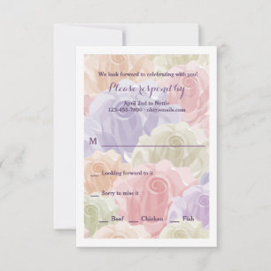 Pastel Roses RSVP Card