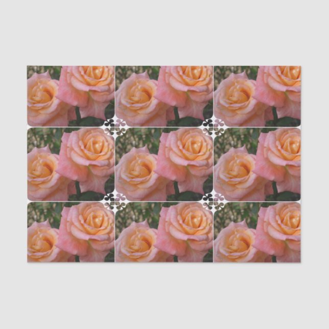 Pastel Roses Tissue Paper (Front)