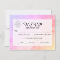 *~* Pastel Sacred Geometry Watercolor Wedding
