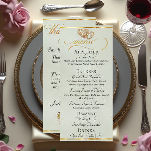 Pastel Sage/Gold - Hearts & Thank You Menu