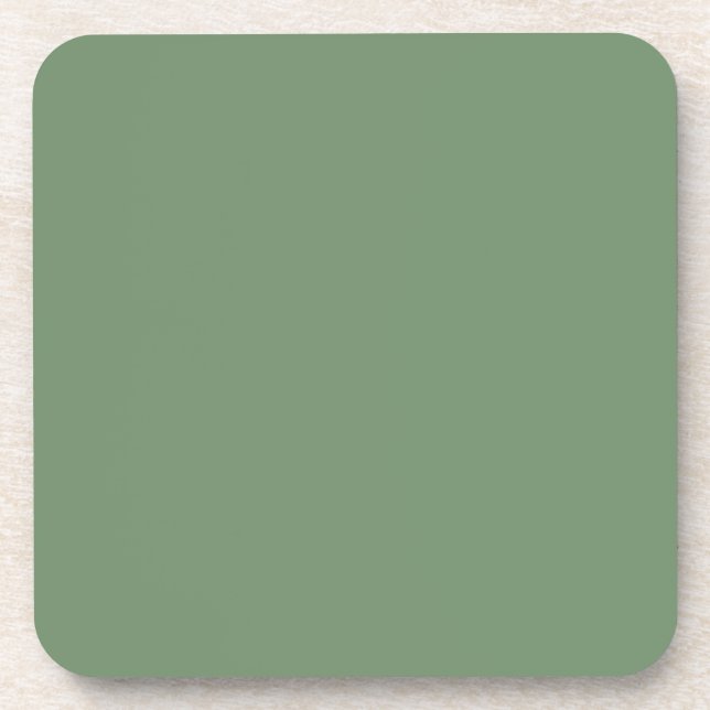 Pastel Sage  Green Cork Coaster (Front)