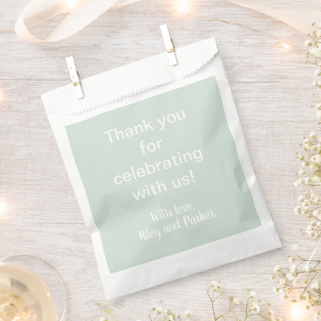 Pastel Sage Green Favour Bags (Clipped)