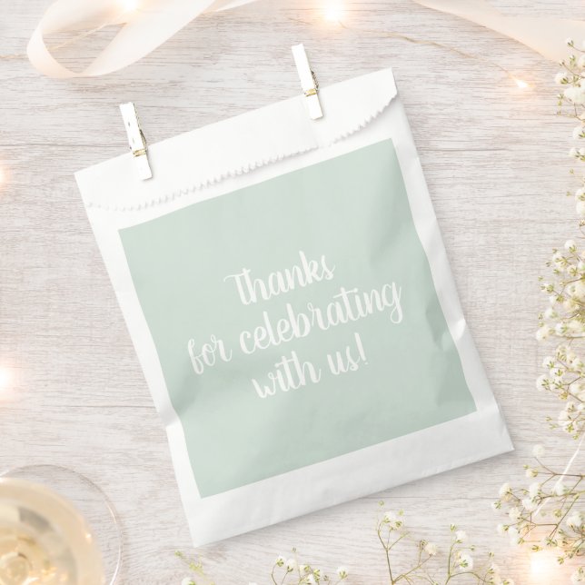 Pastel Sage Green Favour Bags (Clipped)