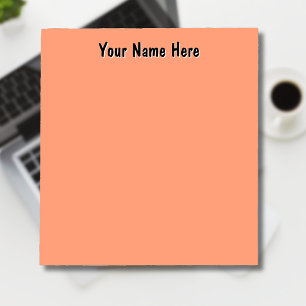 Pastel Salmon Unique Personalised Teacher Gifts Notepad