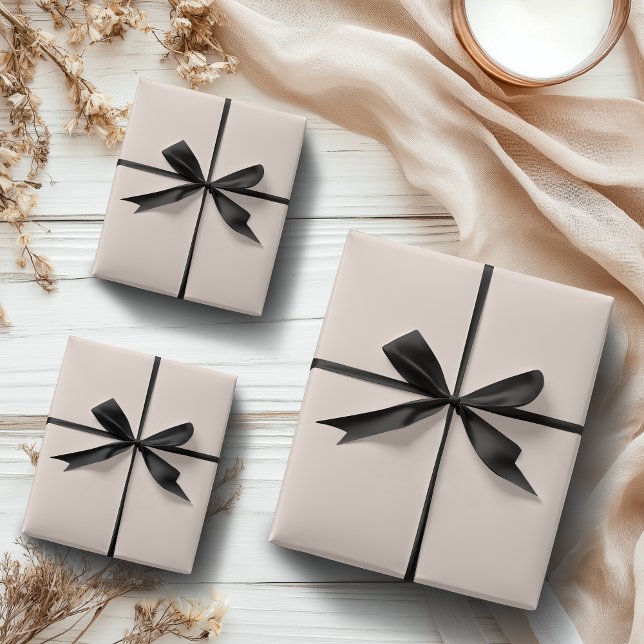 Pastel Sandy Beach Solid Colour | Classic | Elegan Wrapping Paper Sheet (Creator Uploaded)