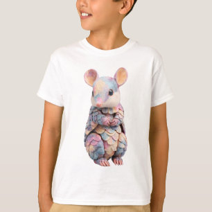 Pastel Scaled Armadillo Mouse Kids T-Shirt