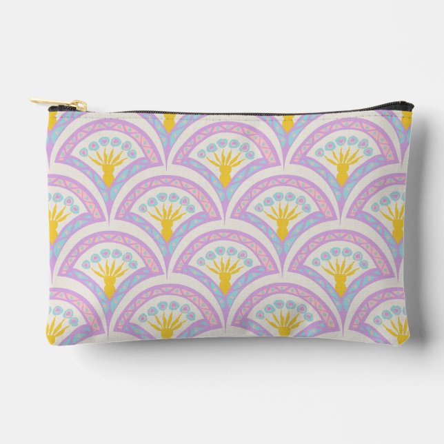 Pastel Scallop Pattern Accessory Pouch (Front)