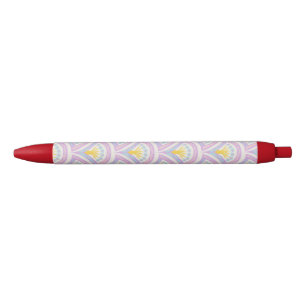 Pastel Scallop Pattern Black Ink Pen