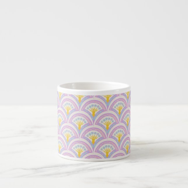 Pastel Scallop Pattern Espresso Cup (Front)
