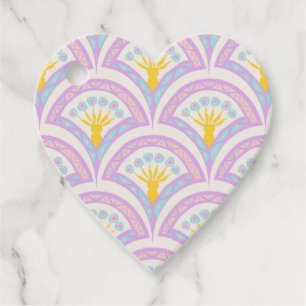 Pastel Scallop Pattern Favour Tags