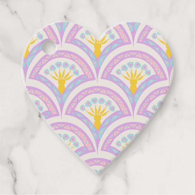 Pastel Scallop Pattern Favour Tags (Front)