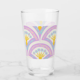 Pastel Scallop Pattern Glass
