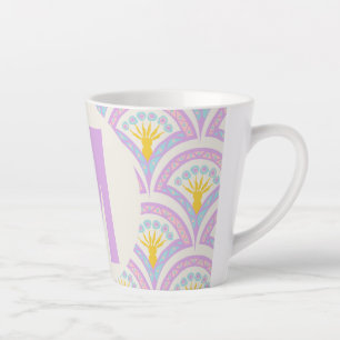 Pastel Scallop Pattern Latte Mug