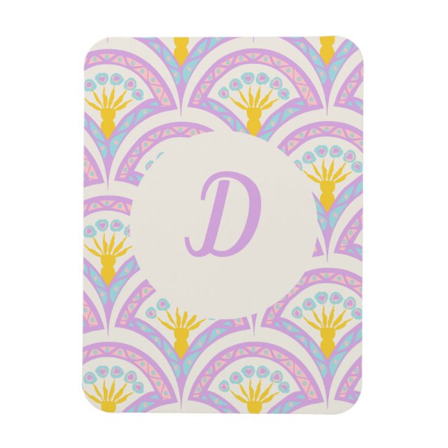 Pastel Scallop Pattern Magnet (Vertical)