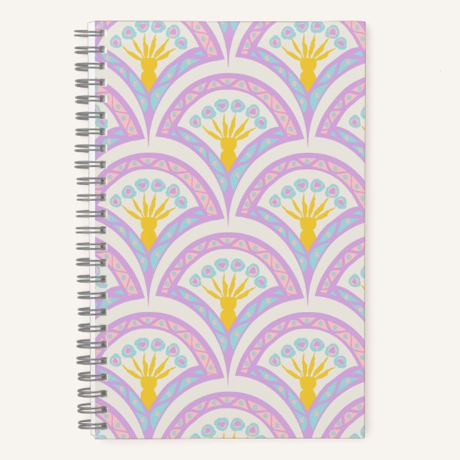 Pastel Scallop Pattern Notebook (Front)