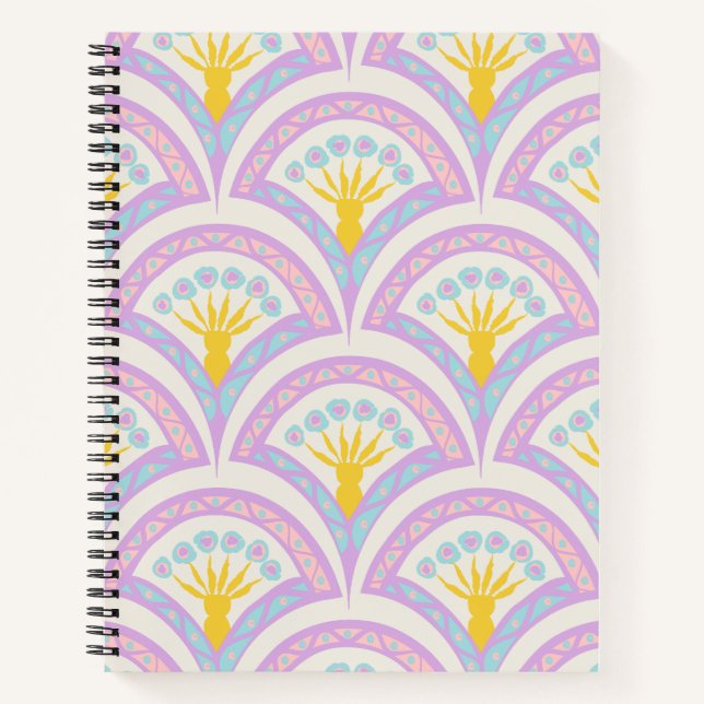 Pastel Scallop Pattern Notebook (Front)