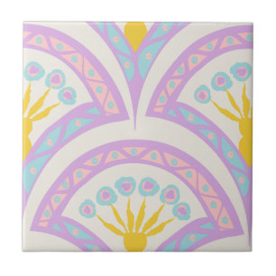 Pastel Scallop Pattern Tile