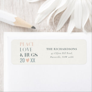 Pastel Scandi Blush Grey Peace Love & Hugs 2023