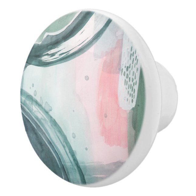 Pastel Scribe - Watercolor Ceramic Knob (Right)
