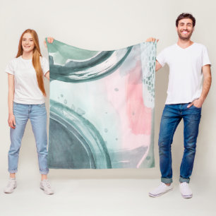 Pastel Scribe - Watercolor Fleece Blanket
