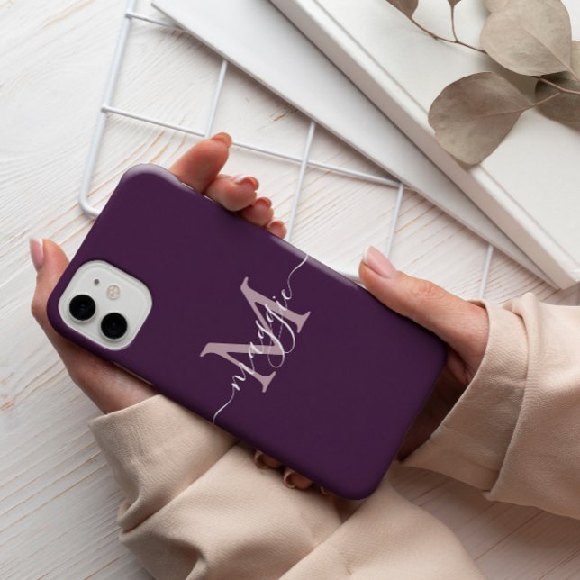 Pastel Script Monogram Case-Mate iPhone 14 Pro Max Case-Mate iPhone Case (Creator Uploaded)