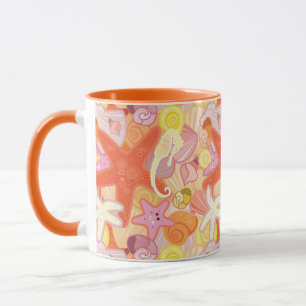 Pastel Sea Creature Pattern Mug