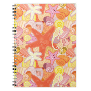 Pastel Sea Creature Pattern Notebook