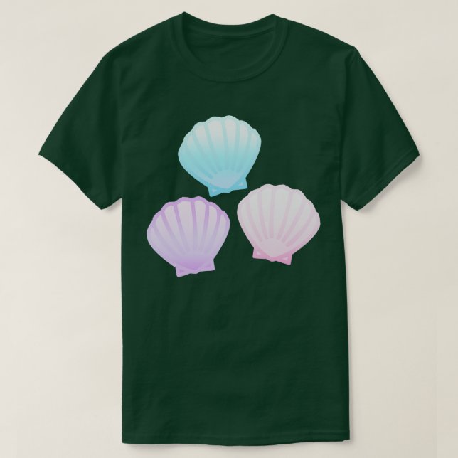 Pastel Sea Shells T-Shirt (Design Front)