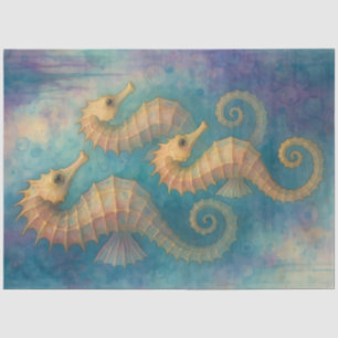 Pastel Seahorses – Coastal Nautical Tissue Paper