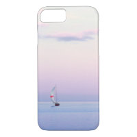 Pastel Seascape with a Sailboat