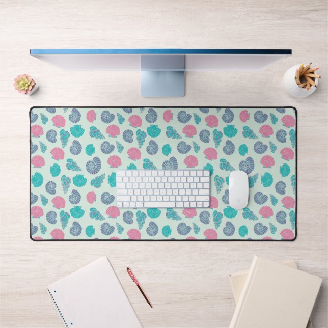 Pastel Seashell Pattern 1 Desk Mat (Office 1)