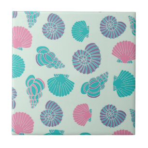Pastel Seashell Pattern 1 Tile