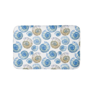 Pastel Seashell Pattern 2 Bath Mat