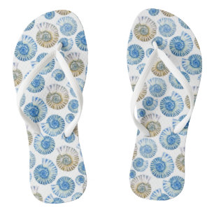 Pastel Seashell Pattern 2 Jandals
