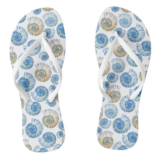 Pastel Seashell Pattern 2 Jandals (Footbed)