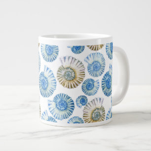 Pastel Seashell Pattern 2 Large Coffee Mug