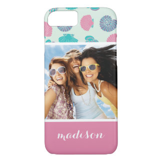 Pastel Seashell Pattern | Your Photo & Name Case-Mate iPhone Case