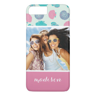 Pastel Seashell Pattern | Your Photo & Name Case-Mate iPhone Case