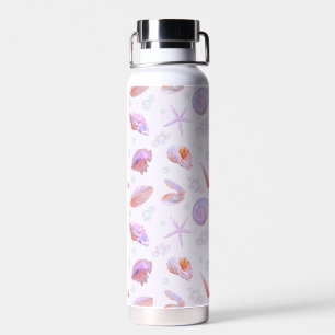 Pastel Seashell & Pearl Ocean Aesthetic Water Bottle