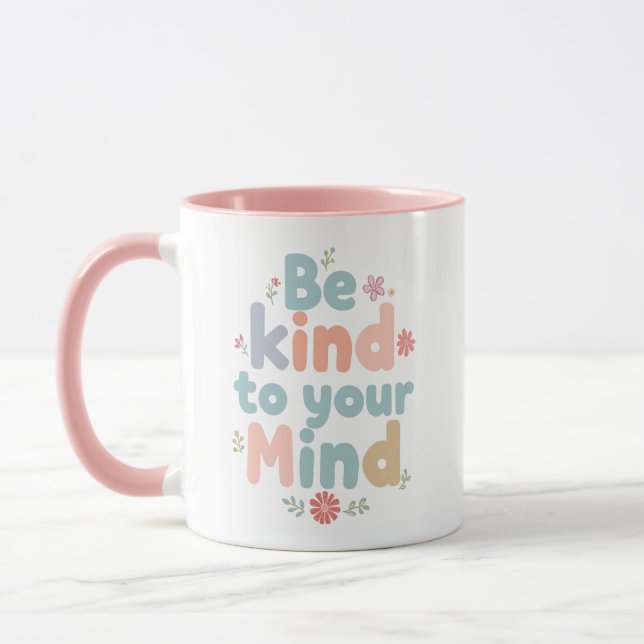 Pastel Self Love Typography Mug (Left)