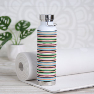 Pastel serape stripes water bottle