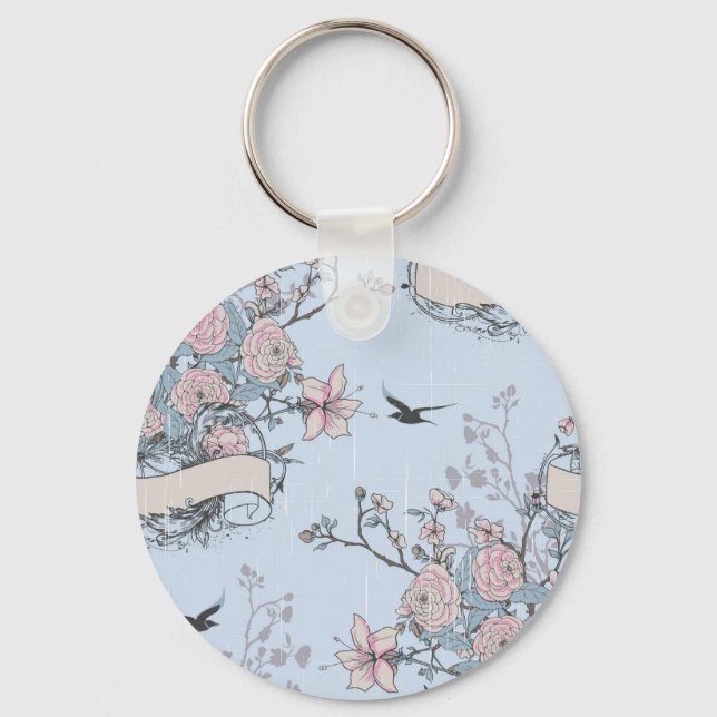 pastel shabby chic key ring (Front)