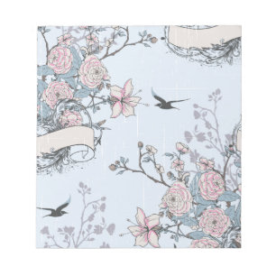 pastel shabby chic notepad